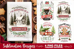 Christmas Kitchen Towel 4 PNG Retro PNG Sublimation Product Image 3