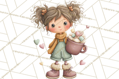 Cozy Cocoa Clipart PNG, Valentine Cuddle Time Clip Art Product Image 3