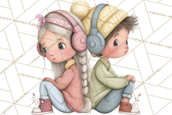 Cozy Cocoa Clipart PNG, Valentine Cuddle Time Clip Art Product Image 3