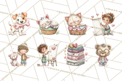 Cozy Cocoa Clipart PNG, Valentine Cuddle Time Clip Art Product Image 6