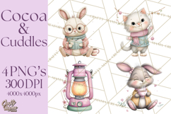 Cozy Cocoa Clipart PNG, Valentine Cuddle Time Clip Art Product Image 1