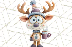 Wooden Hot Cocoa Clipart, Christmas Winter Clip Art PNG Product Image 3