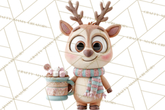 Wooden Hot Cocoa Clipart, Christmas Winter Clip Art PNG Product Image 4