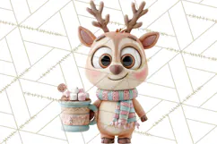Wooden Hot Cocoa Clipart, Christmas Winter Clip Art PNG Product Image 4