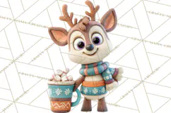 Wooden Hot Cocoa Clipart, Christmas Winter Clip Art PNG Product Image 5