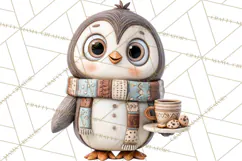 Wooden Hot Cocoa Clipart, Christmas Winter Clip Art PNG Product Image 2