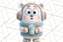 Wooden Hot Cocoa Clipart, Christmas Winter Clip Art PNG Product Image 3