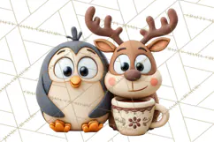 Wooden Hot Cocoa Clipart, Christmas Winter Clip Art PNG Product Image 4