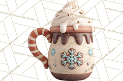 Wooden Hot Cocoa Clipart, Christmas Winter Clip Art PNG Product Image 4
