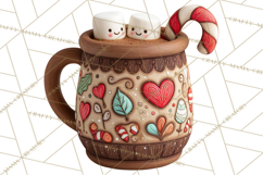 Wooden Hot Cocoa Clipart, Christmas Winter Clip Art PNG Product Image 4