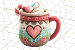 Wooden Hot Cocoa Clipart, Christmas Winter Clip Art PNG Product Image 2