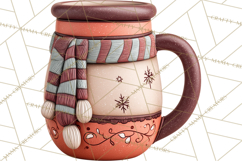 Wooden Hot Cocoa Clipart, Christmas Winter Clip Art PNG Product Image 3