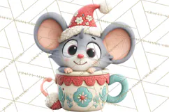 Wooden Hot Cocoa Clipart, Christmas Winter Clip Art PNG Product Image 2