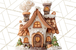 Wooden Hot Cocoa Clipart, Christmas Winter Clip Art PNG Product Image 4