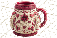 Wooden Hot Cocoa Clipart, Christmas Winter Clip Art PNG Product Image 4