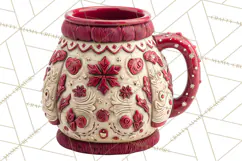 Wooden Hot Cocoa Clipart, Christmas Winter Clip Art PNG Product Image 4