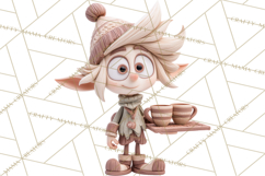 Wooden Hot Cocoa Clipart, Christmas Winter Clip Art PNG Product Image 2