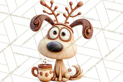 Wooden Hot Cocoa Clipart, Christmas Winter Clip Art PNG Product Image 3