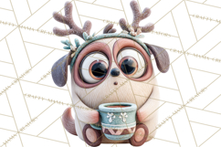 Wooden Hot Cocoa Clipart, Christmas Winter Clip Art PNG Product Image 4