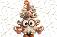 Wooden Hot Cocoa Clipart, Christmas Winter Clip Art PNG Product Image 5