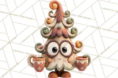 Wooden Hot Cocoa Clipart, Christmas Winter Clip Art PNG Product Image 5
