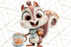 Wooden Hot Cocoa Clipart, Christmas Winter Clip Art PNG Product Image 5