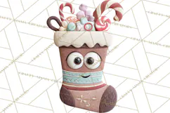 Wooden Hot Cocoa Clipart, Christmas Winter Clip Art PNG Product Image 3