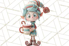 Wooden Hot Cocoa Clipart, Christmas Winter Clip Art PNG Product Image 5