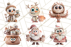Wooden Hot Cocoa Clipart, Christmas Winter Clip Art PNG Product Image 3