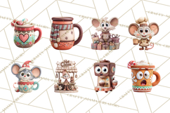 Wooden Hot Cocoa Clipart, Christmas Winter Clip Art PNG Product Image 6