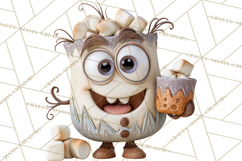 Wooden Hot Cocoa Clipart, Christmas Winter Clip Art PNG Product Image 2