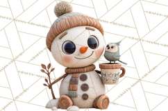 Wooden Hot Cocoa Clipart, Christmas Winter Clip Art PNG Product Image 4