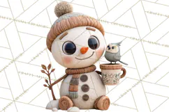 Wooden Hot Cocoa Clipart, Christmas Winter Clip Art PNG Product Image 4