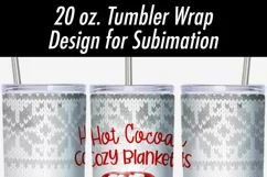Tumbler Sublimation PNG Hot Cocoa Blankets Christmas Movies Product Image 2