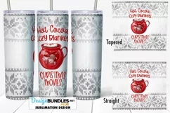 Tumbler Sublimation PNG Hot Cocoa Blankets Christmas Movies Product Image 1