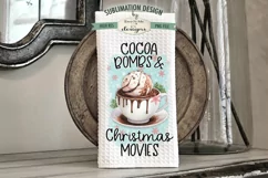 Cocoa Bomb Christmas Movie| Kitchen Towel Sublimation Design Product Image 1