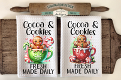 Holiday Kitchen Towel Bundle | 16 Christmas Cocoa PNG Files Product Image 6