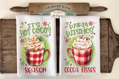 Holiday Kitchen Towel Bundle | 16 Christmas Cocoa PNG Files Product Image 7