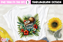 Coconuts and cocktails |Summer sublimation design Product Image 2