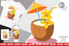 Coconut Drink Clipart Product Image 1