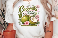 Coconut Fresh Tropical Sublimation PNG Design File Product Image 2