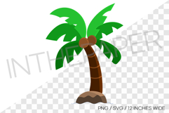 Coconut tree with fruits PNG summer clipart illustration svg Product Image 1