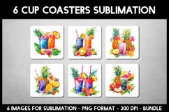 Summer Cocktails Sublimation I Summer Cup Coasters Product Image 1