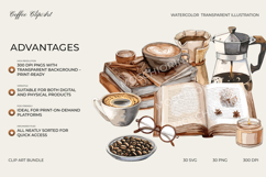 Coffee Clipart Bundle - Watercolor Coffee Cups &amp; Drinks Product Image 2