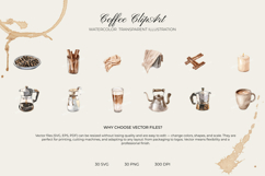 Coffee Clipart Bundle - Watercolor Coffee Cups &amp; Drinks Product Image 4