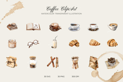 Coffee Clipart Bundle - Watercolor Coffee Cups &amp; Drinks Product Image 3
