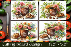 Watercolor summers flowers Cutting Board Product Image 1