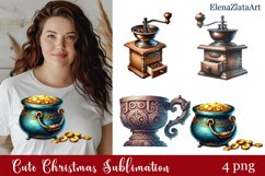Coffee Gnome Clipart, PNG Sublimation Product Image 1