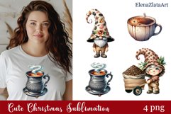 Coffee Gnome Clipart, PNG Sublimation Product Image 1