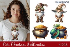 Coffee Gnome Clipart, PNG Sublimation Product Image 1